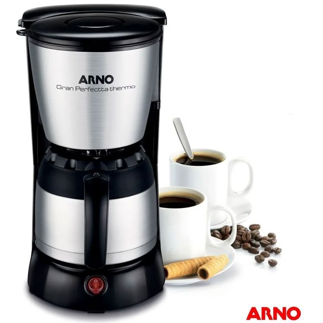 Cafeteira-Arno-Gran-Perfectta-Thermo-24-Xicaras-Inox-Premium Cafeteira-Arno-Gran-Perfectta-Thermo-24-Xicaras-Inox-Premium