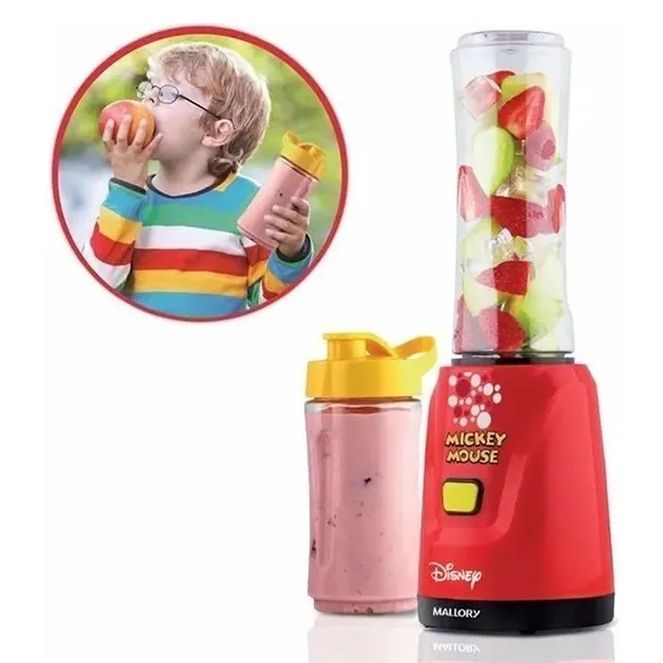 Liquidificador-Portatil-Mickey-Disney-600ml-2-Copos-Tampa Liquidificador-Portatil-Mickey-Disney-600ml-2-Copos-Tampa