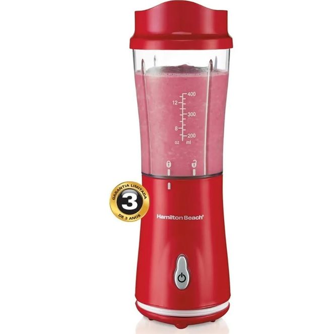 Liquidificador-Mini-Portatil-Individual-Hamilton-Beach-3anos-vermelho Liquidificador-Mini-Portatil-Individual-Hamilton-Beach-3anos-vermelho