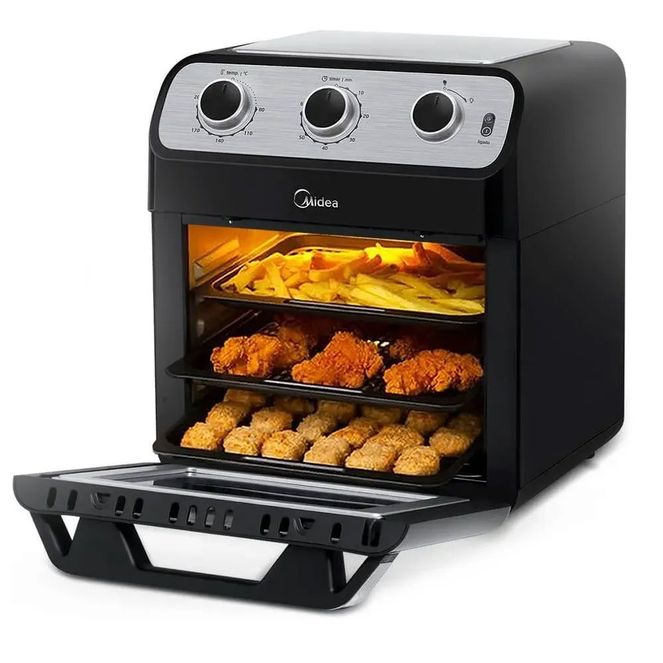 Fritadeira-E-Forno-Airfryer-2-Em-1-Midea-12l-Ovenfryer-1700w Fritadeira-E-Forno-Airfryer-2-Em-1-Midea-12l-Ovenfryer-1700w