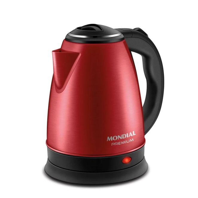 Chaleira-Eletrica-Mondial-Inox-Sem-Fio-2-Litros-Vermelha Chaleira-Eletrica-Mondial-Inox-Sem-Fio-2-Litros-Vermelha