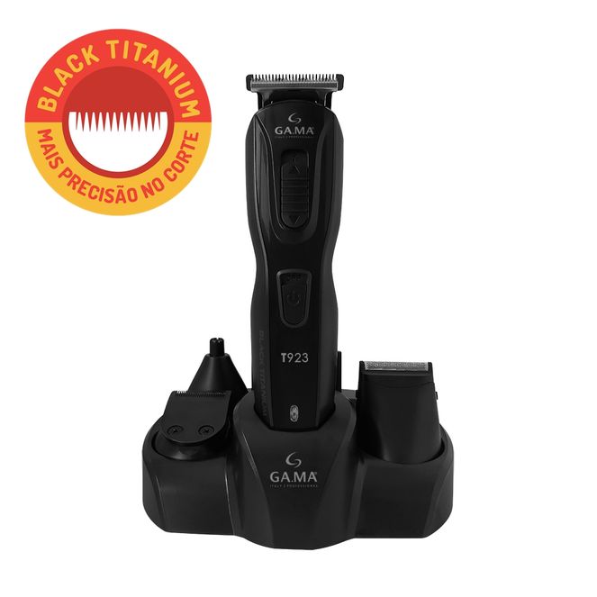 Cortador-De-Cabelo-Aparador-Barba-E-Pelos-9-Em-1-Gama-Italy-Multigroom-Black-Titanium Cortador-De-Cabelo-Aparador-Barba-E-Pelos-9-Em-1-Gama-Italy-Multigroom-Black-Titanium