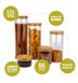 Kit-5-Potes-De-Vidro-Hermeticos-Redondo-Biscuitt-Orbb-Mantimentos-Tampa-Bambu-2 Kit-5-Potes-De-Vidro-Hermeticos-Redondo-Biscuitt-Orbb-Mantimentos-Tampa-Bambu-2